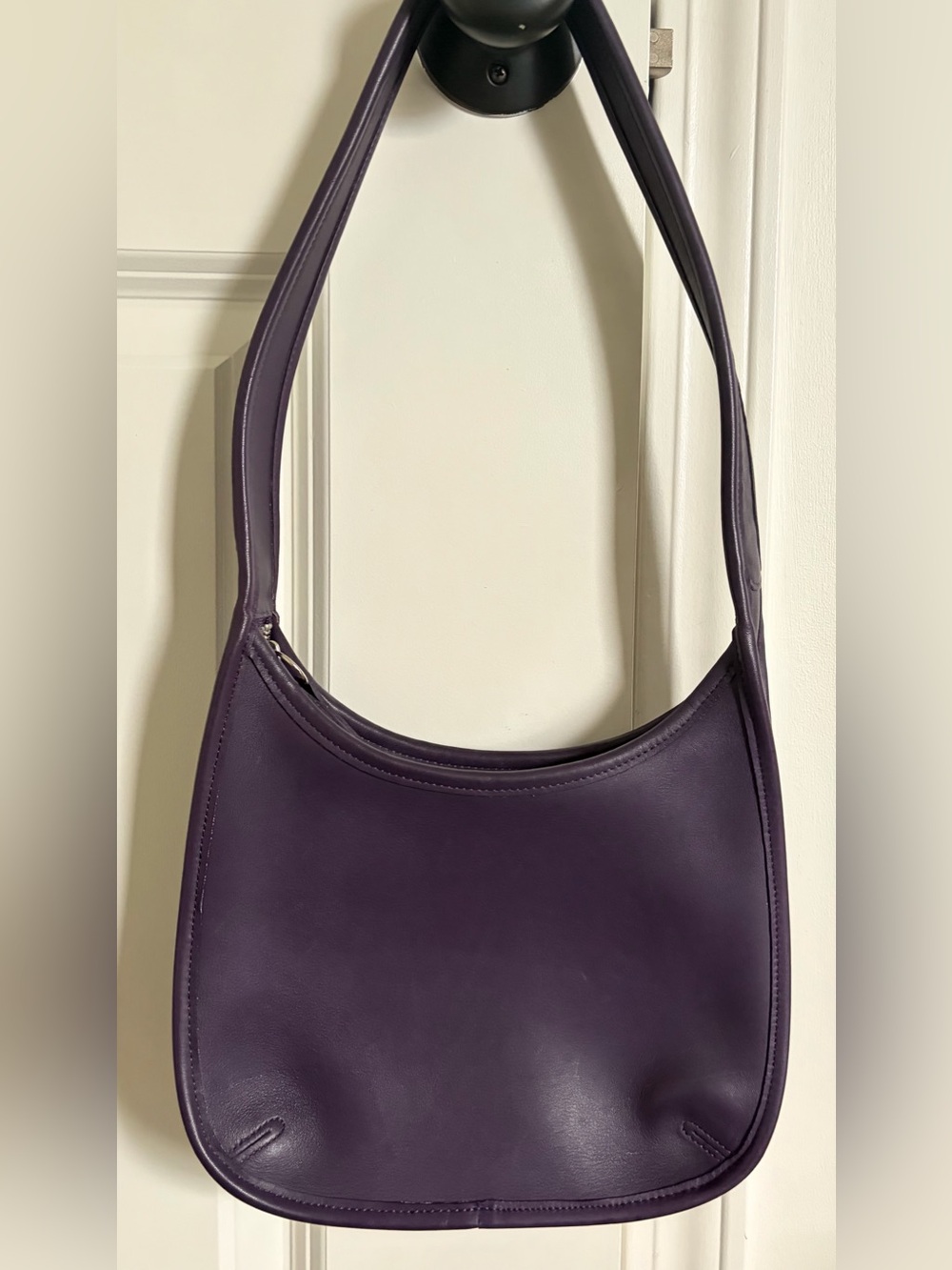 COACH Dark Purple Leather Ergo 9020 Shoulder Bag Vintage - Rare color